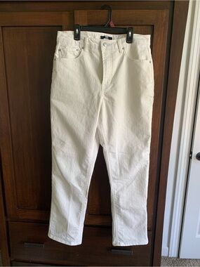 Frye Womens Off-White Straight Jeans